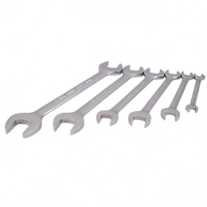 6 Pieces SAE Open End Wrench Set